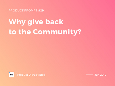 Product Prompt #29 on Product Disrupt Blog article banner blog community graphic medium montserrat post typography