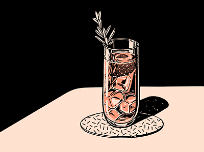 Brunch cocktail cocktails design drink food foodie illustration party procreate retro texture vintage