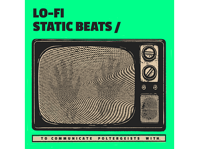 Lo-Fi Static Beats art cover digital art digital illustration drawing hands horror illustration noise playlist cover poltergeist procreate spotify static television texture tv