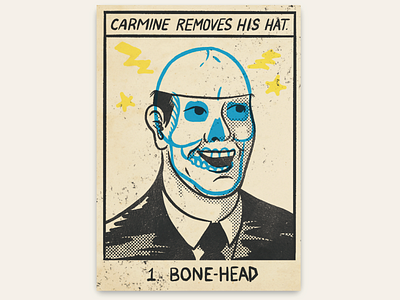 Day 1: Bone-head art character character design digital art halftone illustration procreate skull texture