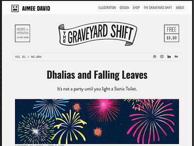 The Graveyard Shift, Vol. 01 / No.004 art blog design free download web design