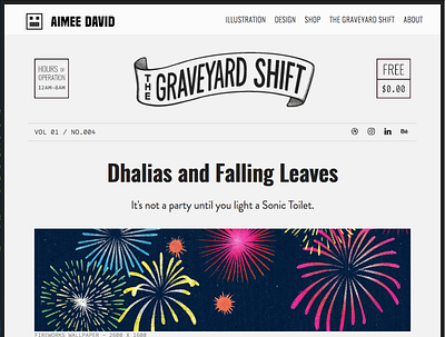 The Graveyard Shift, Vol. 01 / No.004 art blog design free download web design