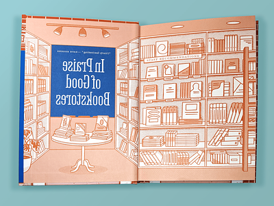 End Pages for In Praise fo Good Bookstores art books bookstore end pages halftone illustration texture