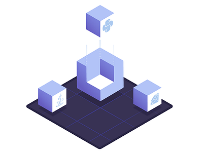 API Library api code diagram illustration isometric messaging smooch.io