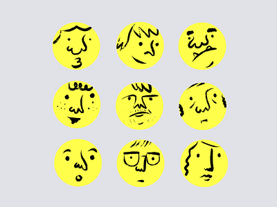 Avatars icons avatar character chat design doodle face fun icon icon pack icon set illustration sketch style