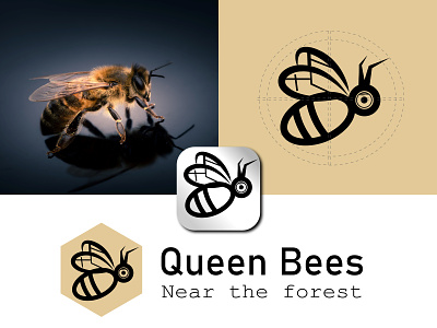 Queen Bees Logo 3d app branding business card cover photo design graphic design icon illustration illustrator logo logo design mahadi11alamin@gmail.com minimal mockup poster thumbnail typography vector