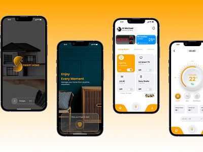 SMART HOME branding graphic design logo ui ux