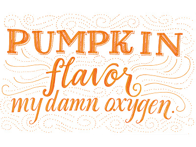 pumpkin spice hand lettering lettering