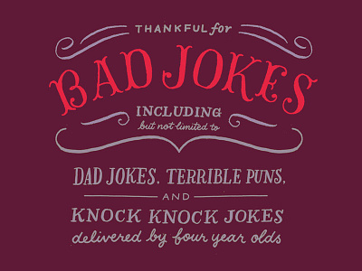 dad jokes forever handlettering lettering thirty days of thankfulness