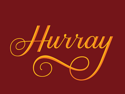 hurray / hooray lettering