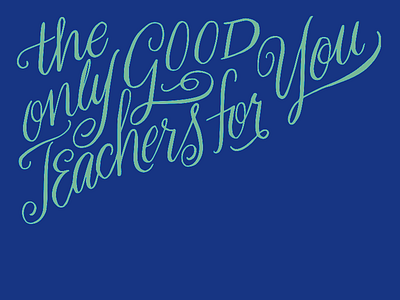 a small piece of the full attached hand lettering lettering