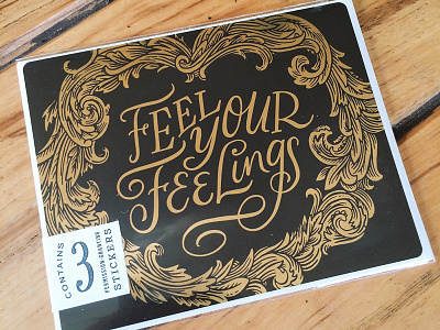 feel your feelings! lettering ornamentation
