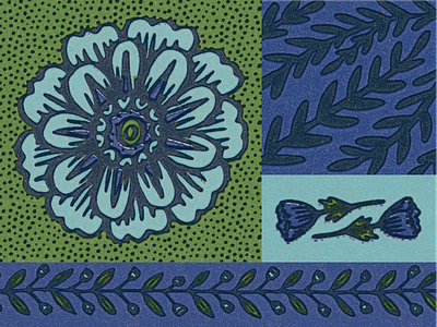 more lil details for bebe P flowers illustration