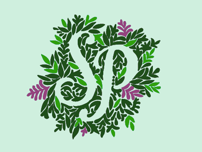 another round! botanical foliage logo monogram