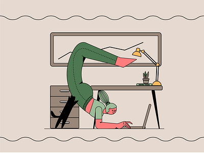 Home Yoga covid19 design draw homeyoga illustration