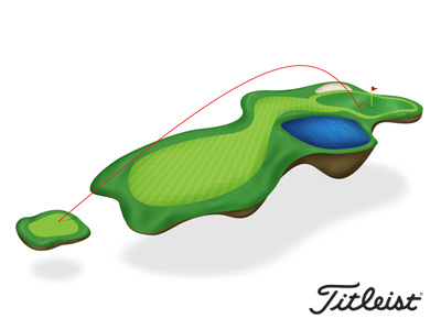 Titleist Ball Flight ball flag flight golf grass green illustration photoshop titleist water