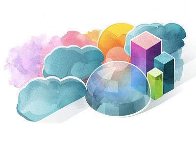 Cloudscape illustration vectorart