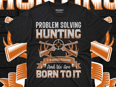 Hunting t-shirt design adobe illustrator hunting hunting shirt hunting t shirt design illustration pod design pod designer tshirt design typography