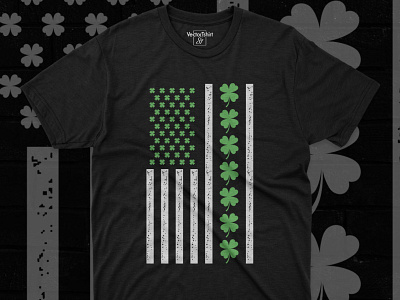 St. Patrick's Day Irish American Flag Design For T-shirt, Poster adobe illustrator graphic design illustration irish american flag st day st flag st patrick tshirtdesigns