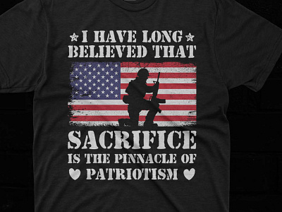 Patriotism t-shirt design illustrator typography veteran sacrifice