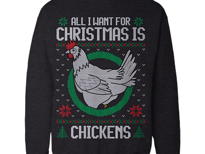 All I Want for Christmas Is Chicken, Chicken ugly sweater design