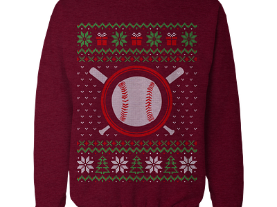 Baseball Christmas sweatshirt design