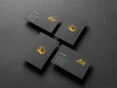 Etch Business Cards brand branding businesscard creative design identity logo print stationery