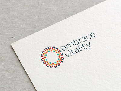 Embrace Vitality brand branding creative design draw drawing graphic design holistic medicine illustration logo stay happy stay healthy