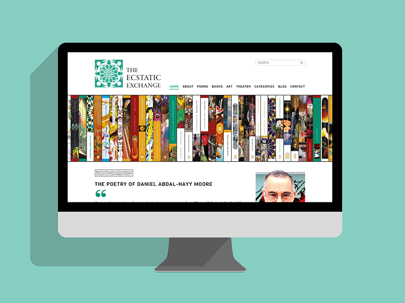 Ecstatic Exchange Website web design ecstatic exchange graphic design web design ideas poetry books interactive website muslim design