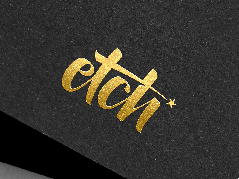 Etch malegrooming beard shave shavegel logomark logo branding brand design inspiraldesign creative