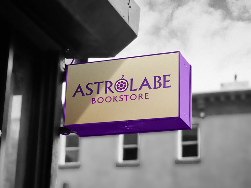 Astrolabe Bookstore book typography branding brand logodesign design creative inspiraldesign