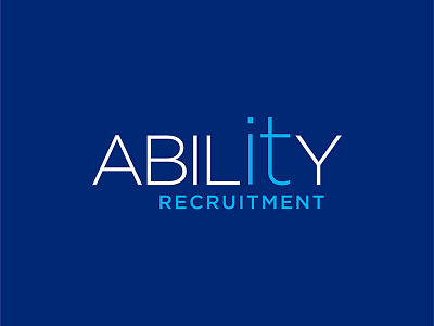 Ability Logo brand branding creative design inspiraldesign it logo logodesign recruitment typography
