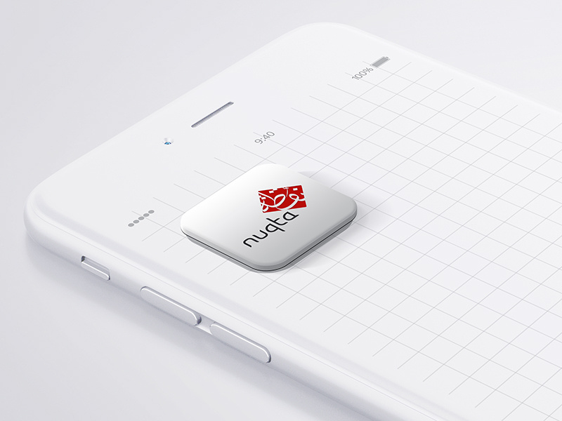 Nuqta Icon خط عربي خط-عربي اللغة-العربية خطوط فن art typography calligraphy arabic mobile app design nuqta creative ux ux-ui ui inspiraldigital inspiraldesign