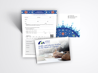 American Islamic College Leaflet creative design flyer gift inspiraldesign islam pattern print