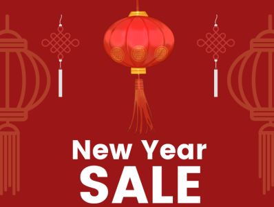 New Year sale poster on