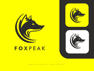 Fox Peak logo branding design fox graphic design illustration illustrator logo peak vector