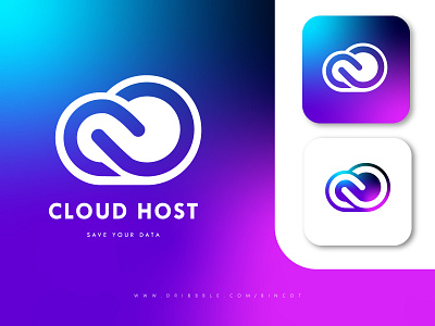 Cloud Host Logo branding cloud cloud host design graphic design host illustration illustrator logo minimal vector