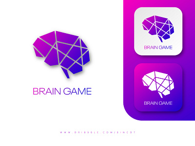 Brain Game Logo and App icon Design app brain branding design game graphic design icon illustration illustrator logo minimal typography ui ux vector