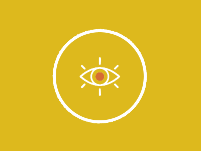 Vision creative eye icon lines simple vision yellow