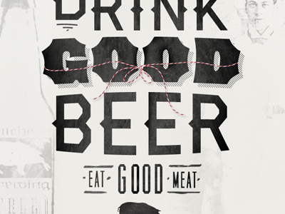 Drink Good Beer beer brewery concave string type wood