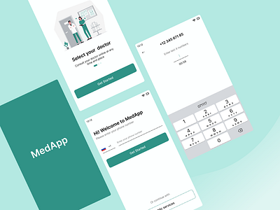 Onboarding Medical App mobile app ui ui design ux