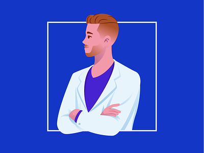 Doctor at Work 2d illustration character character design doctor flat healthcare illustration medic medical vector