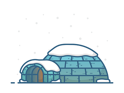 Igloo color icon igloo illustration nature snow ui vector winter