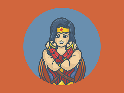 Wonder Woman challenge character illustration comic diana icon illustration minimal princess superhero ui vector wonder woman