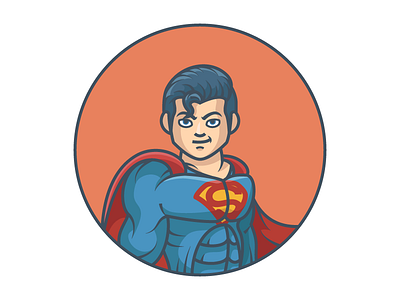 Superman character illustration comic book comics hero icon illustration man of steel minimal superhero superman ui vector