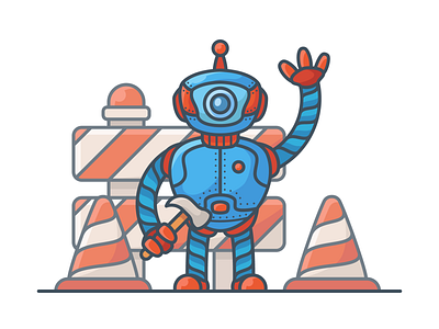 Robot character character illustration icon illustration minimal robot robot illustration robotic technology illustration vector
