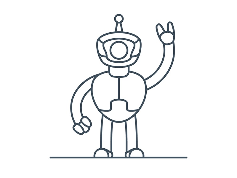 Robot - Process character illustration illustration illustration process minimal process robot robot illustration ui vector