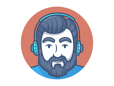 Avatar avatar avatar icons beard bearded man character character illustration design icon illustration male character minimal vector