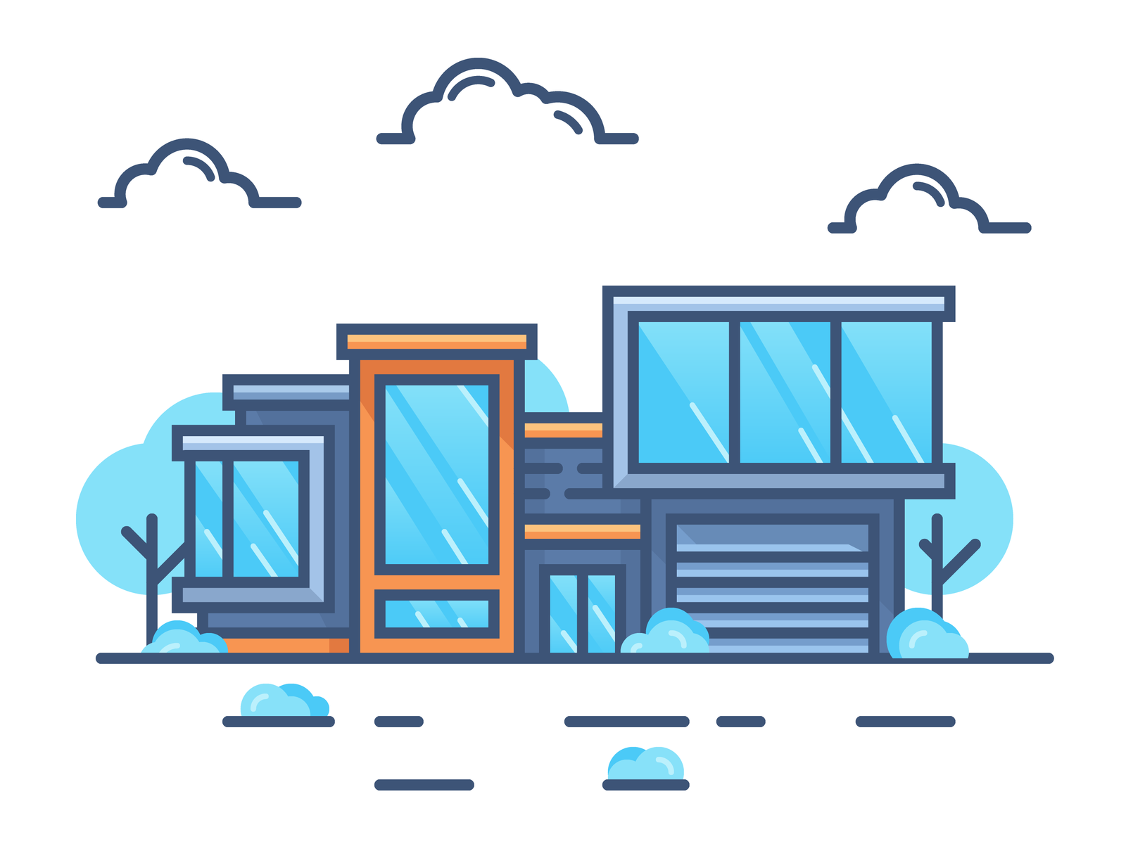 Modern House by Batzorig on Dribbble