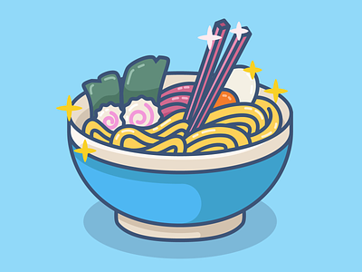 Ramen delicious design food food illustration icon illustration japanese food minimal noodle ramen vector